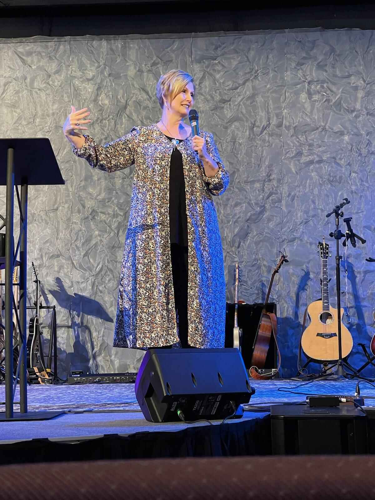 Pastor Lisa Preaching at a Conference